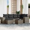 VidaXL Garden Lounge Set with Cushions 7 Pcs, Patio Sofas, Patio Furniture Set, Outdoor Furniture, Grey 3222869