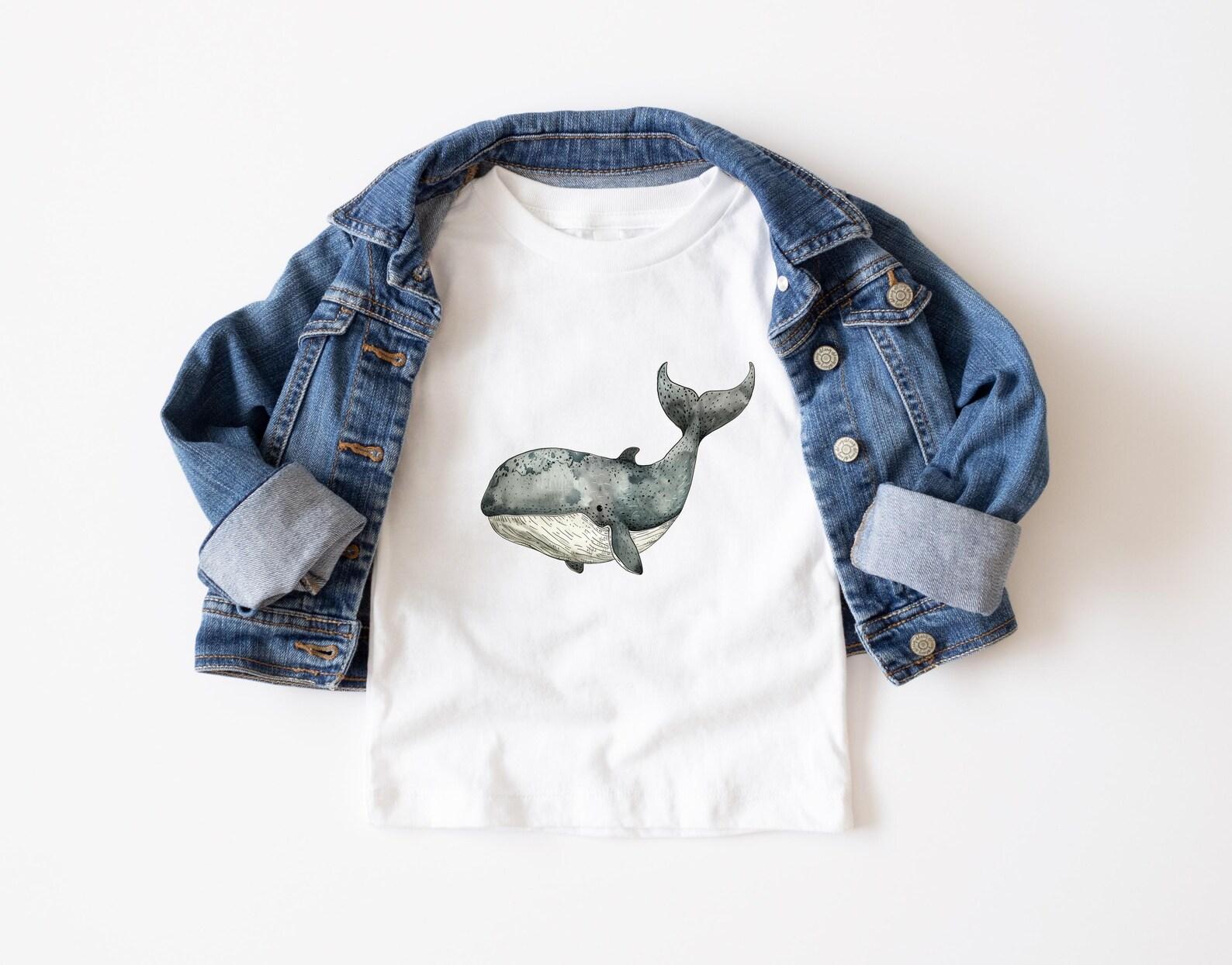 Organic Cotton Whale Kids T-Shirt – Ocean Graphic Tee 120