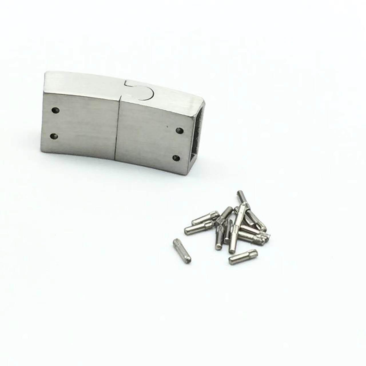 Магнитный Браслет из Титановой Стали с Кожаным Шнуром-Соединителем