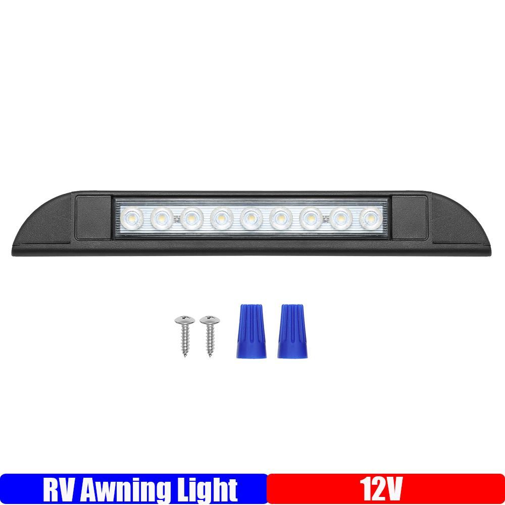 12В 3Вт 9 светодиодов для фургона-кемпера, светодиодная подсветка тента, водонепроницаемые наружные лампы для каравана с винтами, для автодома, фургона, прицепа Light