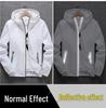 Reflective Zipper Windbreaker: Men's Plus Size Spring/Autumn Custom Print Trendy Jacket