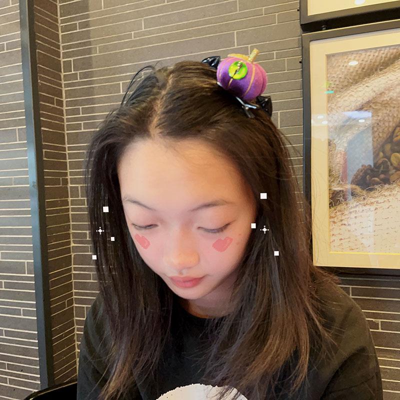 Kids' Halloween Hair Accessories: One-Eyed Pumpkin Bat Clip & Headband