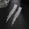 Diamond Bow Fringed Earrings, Temperament Earrings, Fashion Earrings For Women
