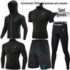 GYMSHARK Men's Quick-Dry Elastic Polo Shirt Set - Breathable, Tight-Fit Training & Running Sportswear with Sun Protection