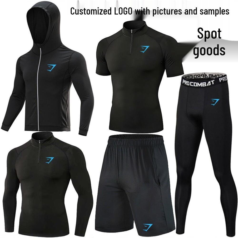 Set di Polo Elasticizzate ad Asciugatura Rapida da Uomo GYMSHARK - Abbigliamento Sportivo Traspirante, Aderente per Allenamento e Corsa con Protezione Solare