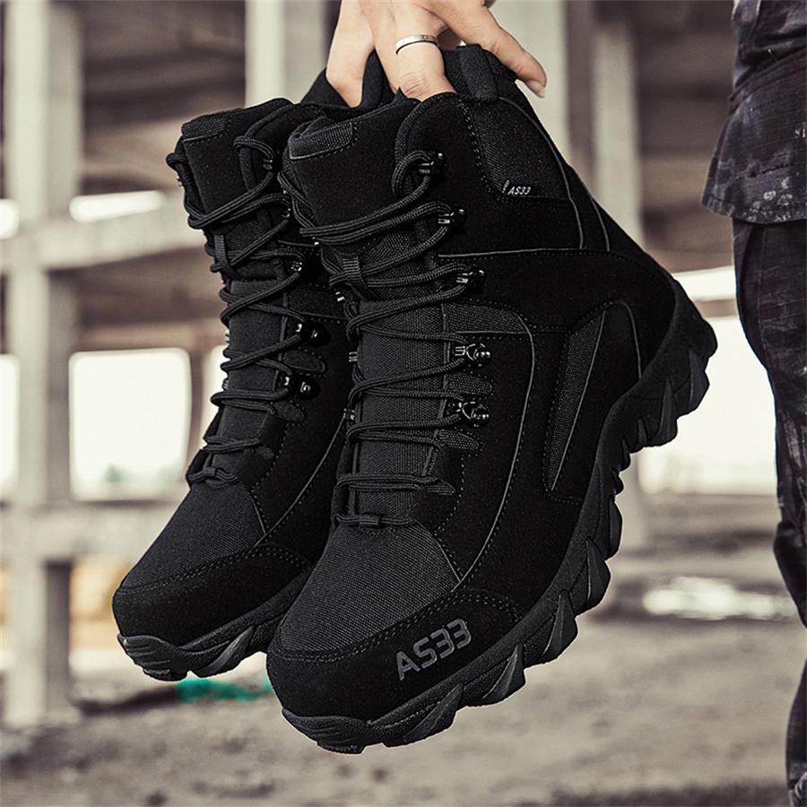 Herrenstiefel Hochwertige Wanderstiefel Herren-Outdoorstiefel rutschfeste High-Top-Trainingsstiefel Herren-Dschungeljagdstiefel in Übergröße