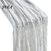 Long Fabric Table Runner Glittery Runner, Sheer Flowing Tulle Elegant Centerpiece for Home Wedding Baby Shower Bridal Decor Sophisticated