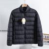 Lightweight High-Puffiness Cold-Proof Jacket for Autumn and Winter, Unisex Couple Style, Stand Collar, Warm Coat for Export to Europe and America
