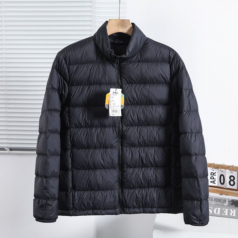 Lightweight High-Puffiness Cold-Proof Jacket for Autumn and Winter, Unisex Couple Style, Stand Collar, Warm Coat for Export to Europe and America