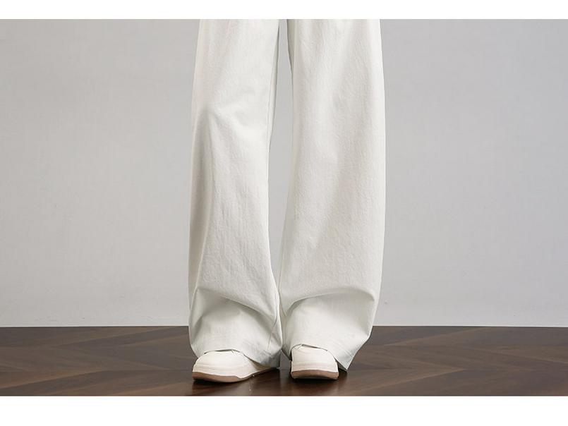 Spring/Summer 2026 Tall Women's White Wide-Leg High-Waisted Casual Suit Pants