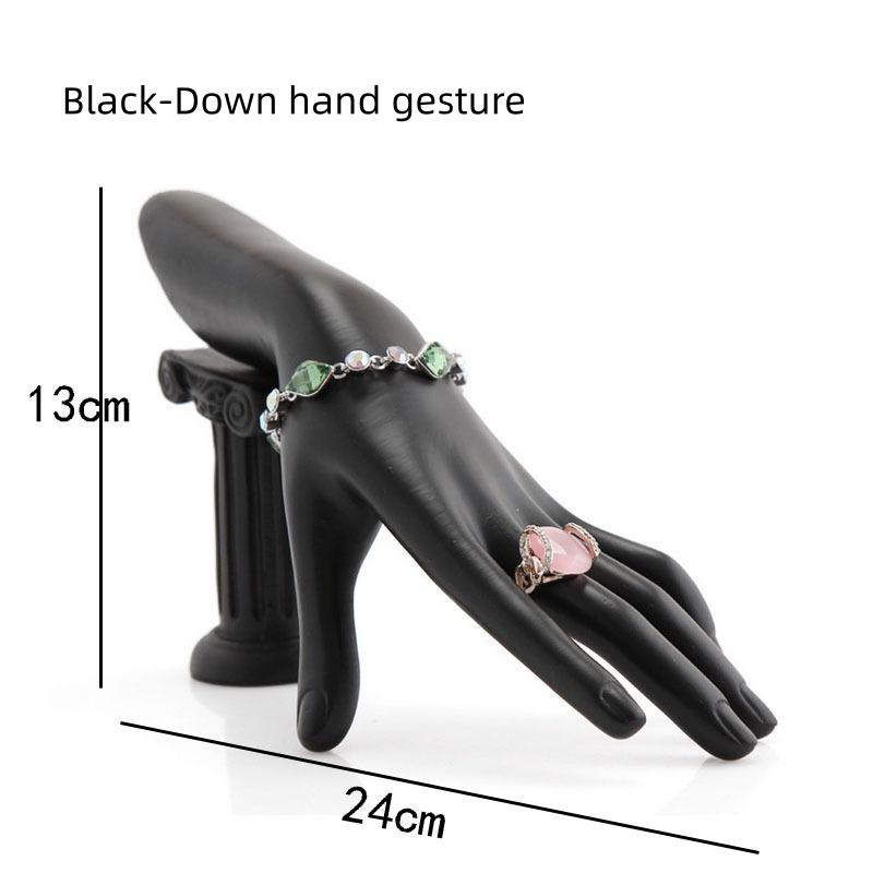 Elegant Modern Eco-friendly Finger Bust Jewelry Stand Decorative Hand-shaped Resin Holder Rings Perfect Window Display Prop JUE