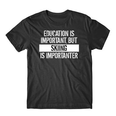 La Educación Es Importante Pero El Esquí Es Más Importante Camiseta Divertida