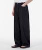 GLW Linen-Like Easy Wide Denim Pants Black