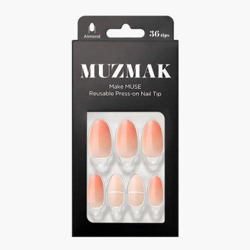 MUZMAK Reusable Nail Tips Ginger Mellow (Almond)