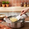 Heavy Duty Stainless Steel Noodle Colander Space Saving Noodle Draining Basket for Soup Pasta Kitchen