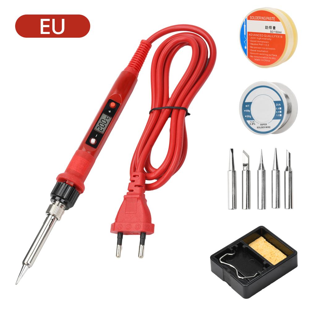 JCD Soldering Iron Kit Digital Display Soldering Iron Set Adjustable Temperature Soldering Iron Welding Repair Tools
