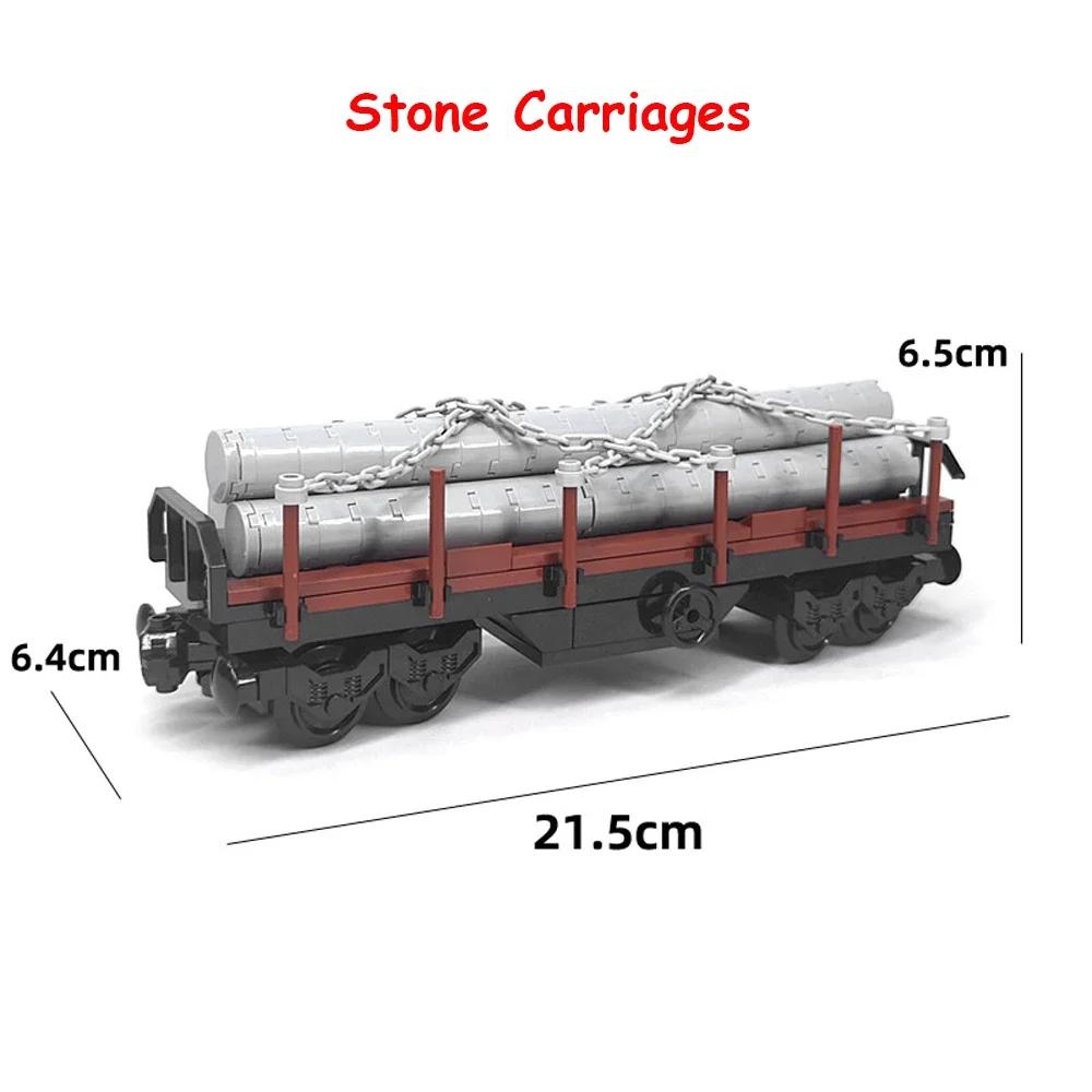 Creative MOC Building Blocks for Kids, City Tank, Car Train, Freight Train, Firewood, Railway, Express Bus