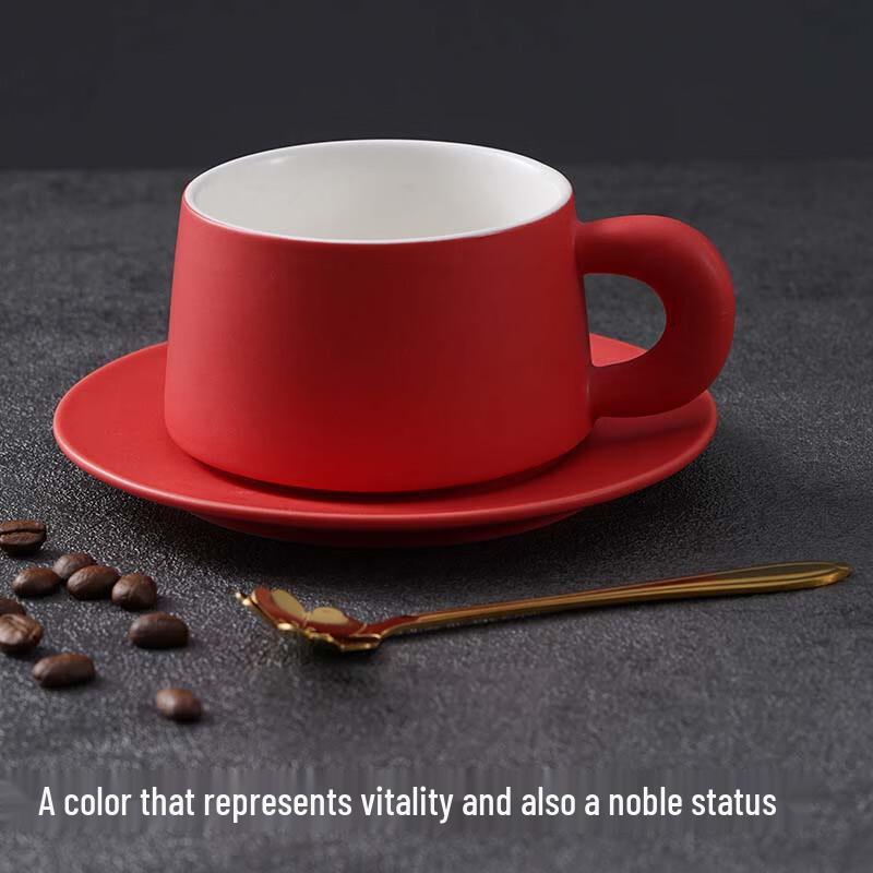

Changqi Matte Ceramic Coffee Cup and Saucer Set