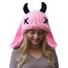 Funny Devil Horns And Rabbit Ears Soft Hat For Christmas Halloween Cosplay Costume Party