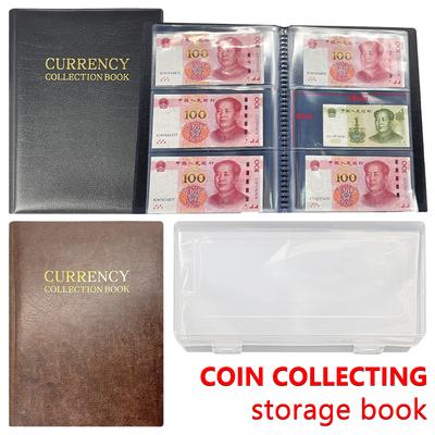 Leather Paper Money Collection Loose Leaf Sheet Money Banknote Protective Bag  Collecting Money