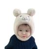 Solid Color Baby Beanie Cap Bear Kids Crochet Hat Cute Kids Ear Protection Hat  Boys