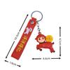 1Pcs Cute Red Cartoon Sheep Keychains With Soft Pvc Pendant Durable Wrist Strap For  Year Gifts And Bag Decorations