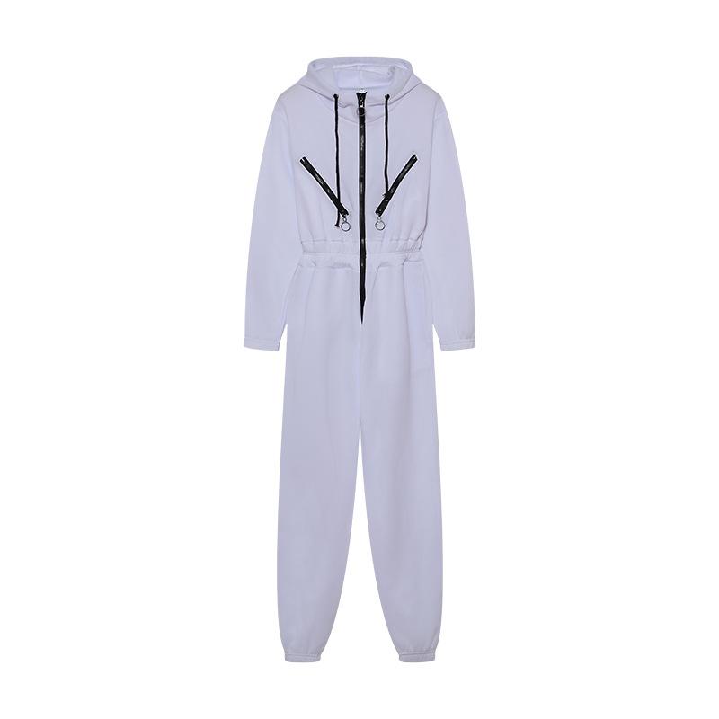 Autumn Winter Women's Hoodie Tracksuit Jumpsuits Loose Playsuits Rompers Female Casual Warm Sports Jumpsuit
