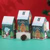 1-60PCS Christmas Snowman Gingerbread House Little House Candy Biscuit Boxes Bow Boxes Gift Colour Boxes Christmas Decorations