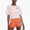 Nike Logo Micro Round Neck Solid Color Short Sleeve T-Shirt Women Tops Pink DM6575-610