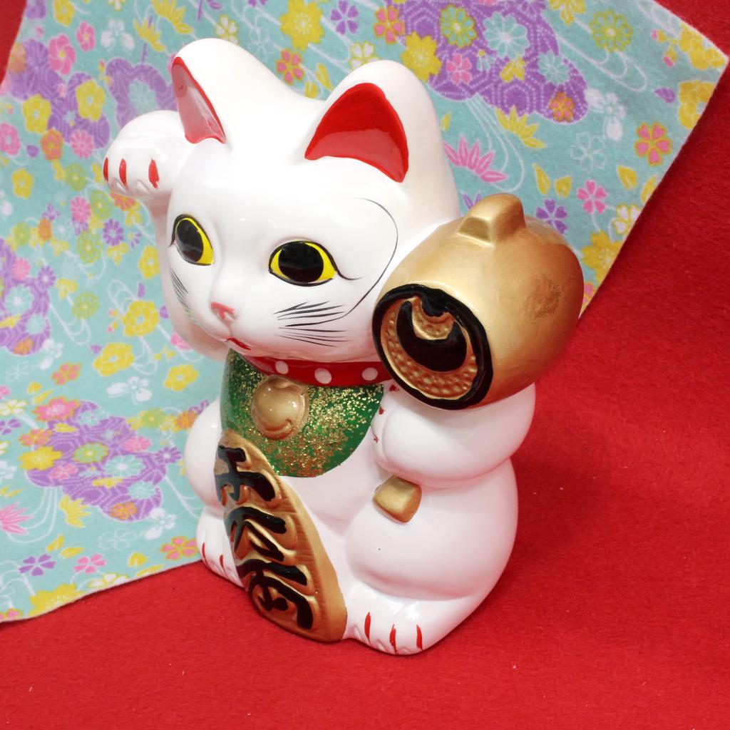 Castle Enterprise Piggy Seto Made In Japan Maneki-neko (medium) Bank, Ware,