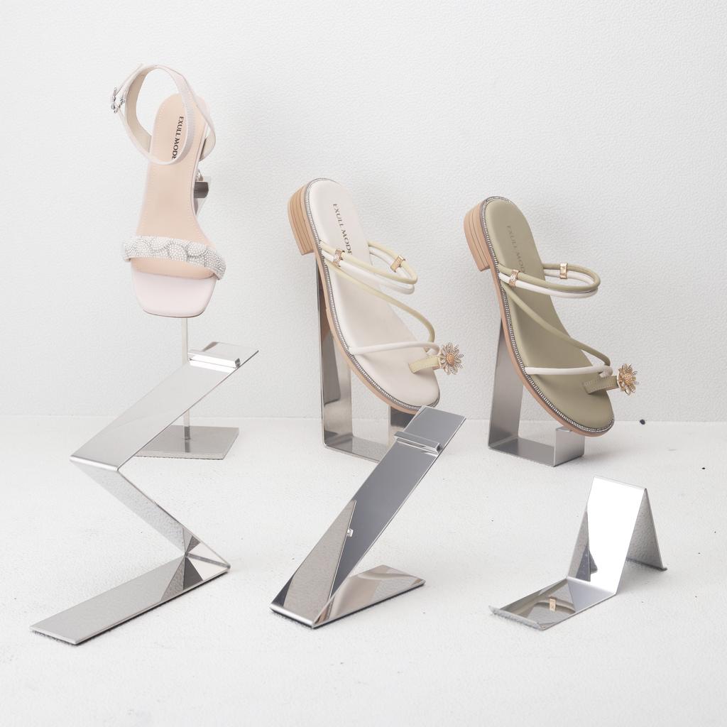 Shoe Display Stand,Risers Stand Countertop Adjustable Shoe Rack Retail Supplies Stainless Steel Shoe Display Shoe Rack