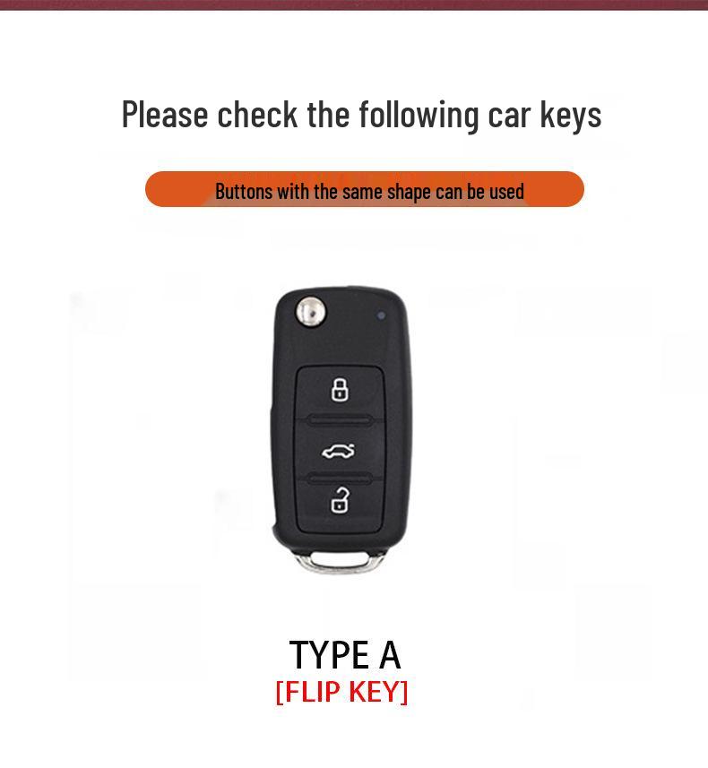 Compatible with Volkswagen Lavida, Lingdu, T-Roc, Touran, Tiguan L Key Case and Keyring.