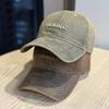 High-quality New Retro Washed Old Cap Women's Versatile Enlarged Wide Brim Showing Face Small Baseball Hat Men