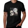 Possums Howling At Moon Design TShirt Stretch Fabric Comfort TShirt