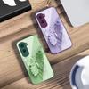 Green Flower Butterfly For Honor 30 50 50SE 70 Pro 90 200 200Pro Magic 4 5 7 Lite X9c Smart X50i Plus X9 X30 Glass Phone Case