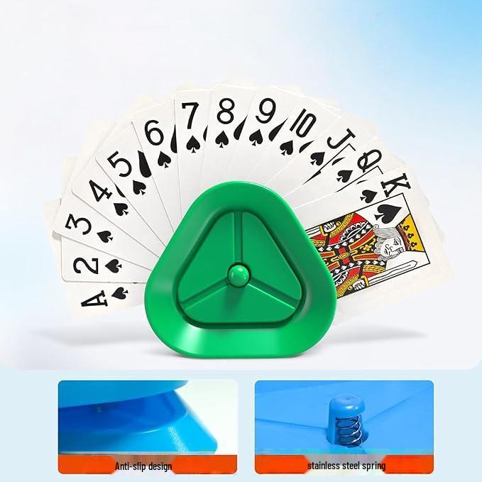 Triangle Poker Card Holder for Elderly - Card Playing Assist Tool