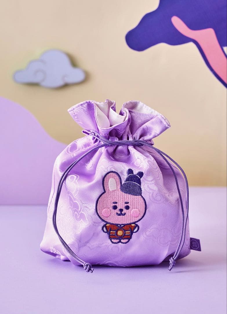 [USED] Limited Edition BT21 String Pouch - Drawstring Bag - COOKY