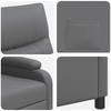 Recliner Chair Gray Faux Leather