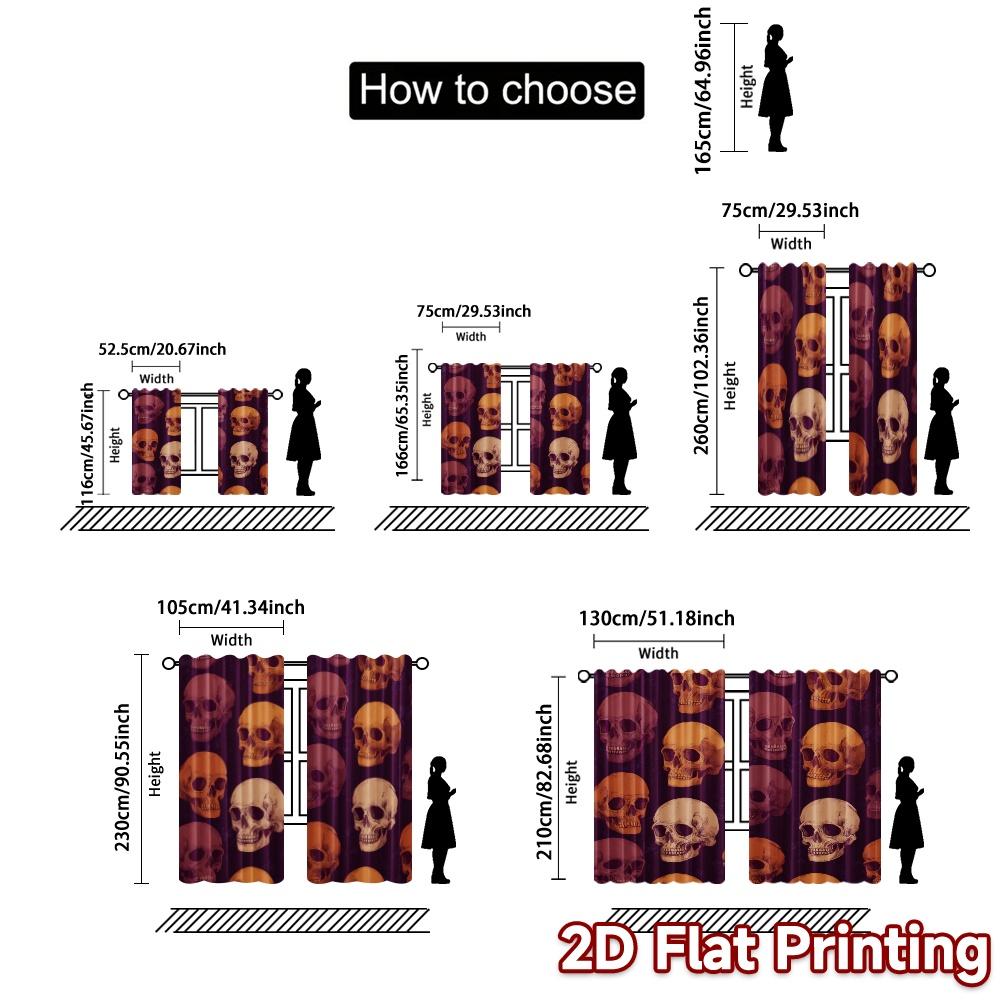 2D Flat Printing  JIT 2pcs   Curtains (Without Rod) Eternal Dance Modern Curtain Fabric Prints Light Filtering Curtains Versatile