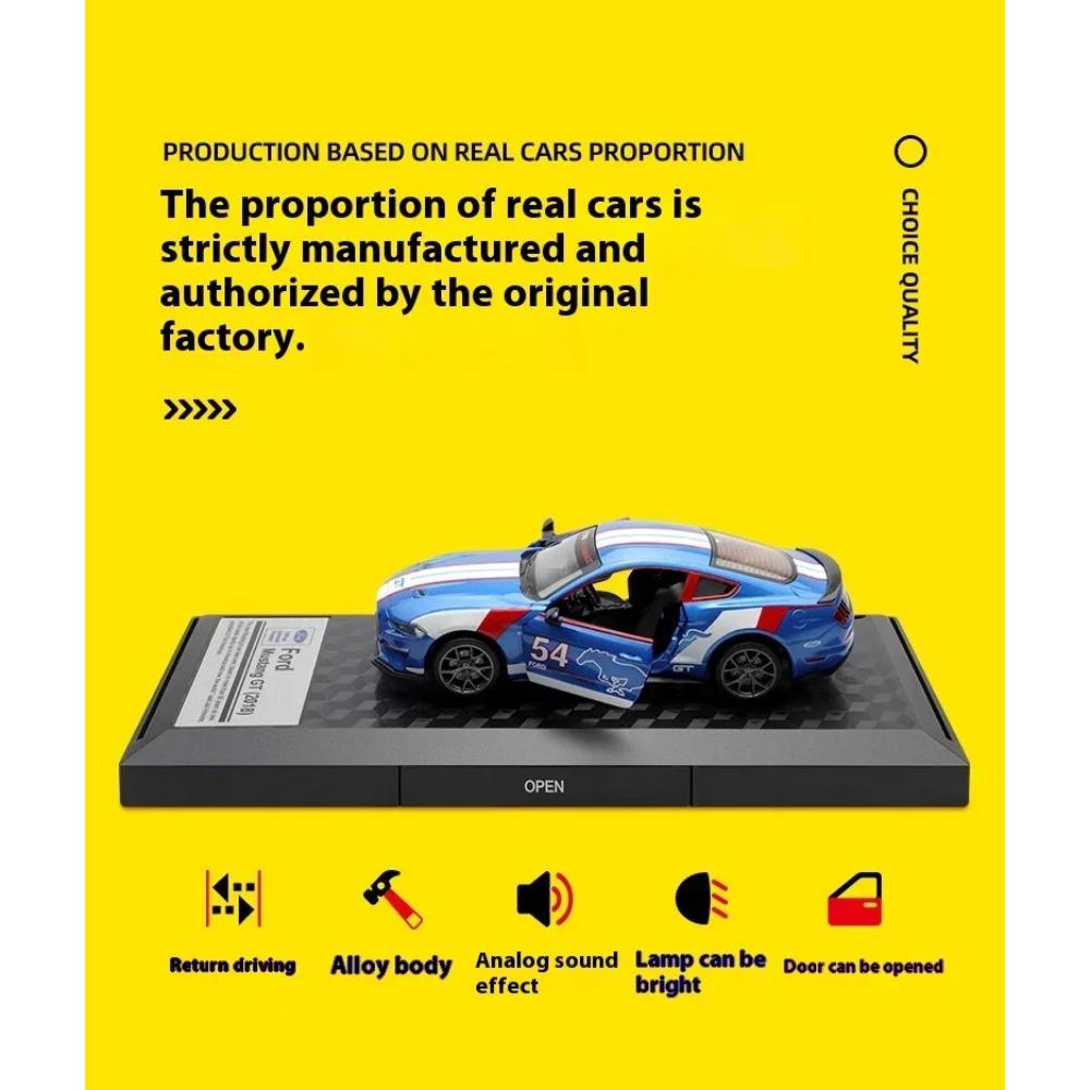 1/34 Ford Mustang GT 2018 Muscle Sports Car Series Die Casting Metal Model Car Collection Ornament Gift Air Force 1