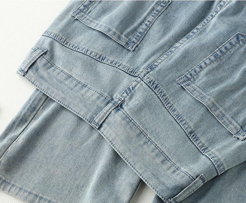 2024 Women's Light Embroidered High-Waisted Slimming Straight-Leg Jeans - Summer Thin Style