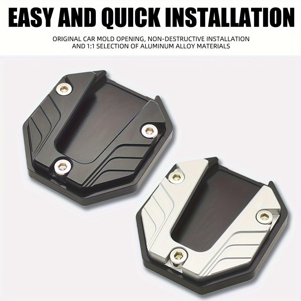 Aluminum Alloy Motorcycle Bike Kickstand Extender Foot Side Stand Extension Foot Pad Support Plate Motorbike Accessories