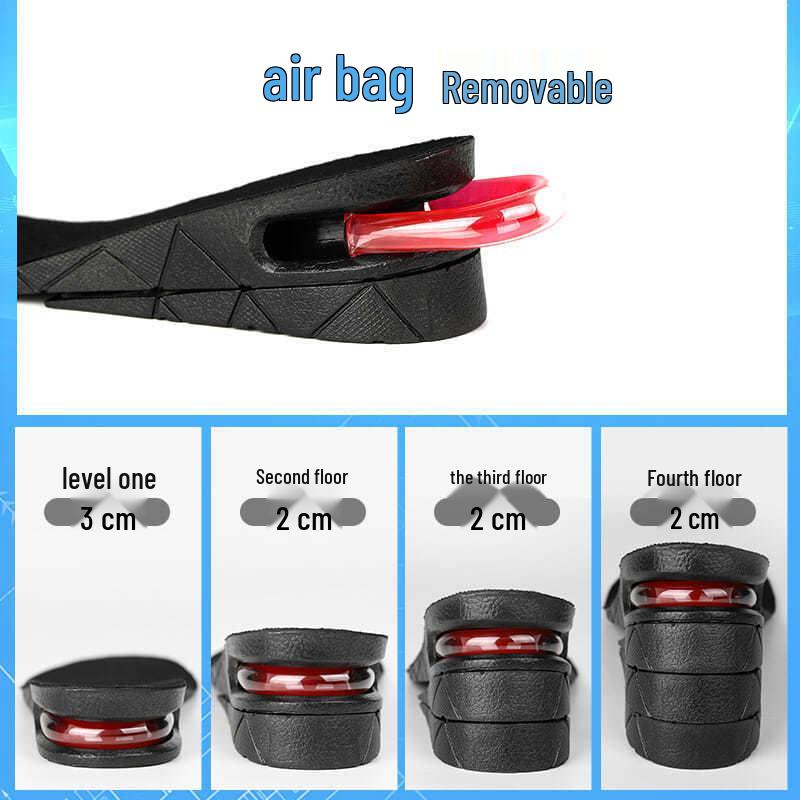 Breathable Air Cushion Height-Increasing Insoles for Men & Women - Shock-Absorbing, Soft, Trim-to-Fit.