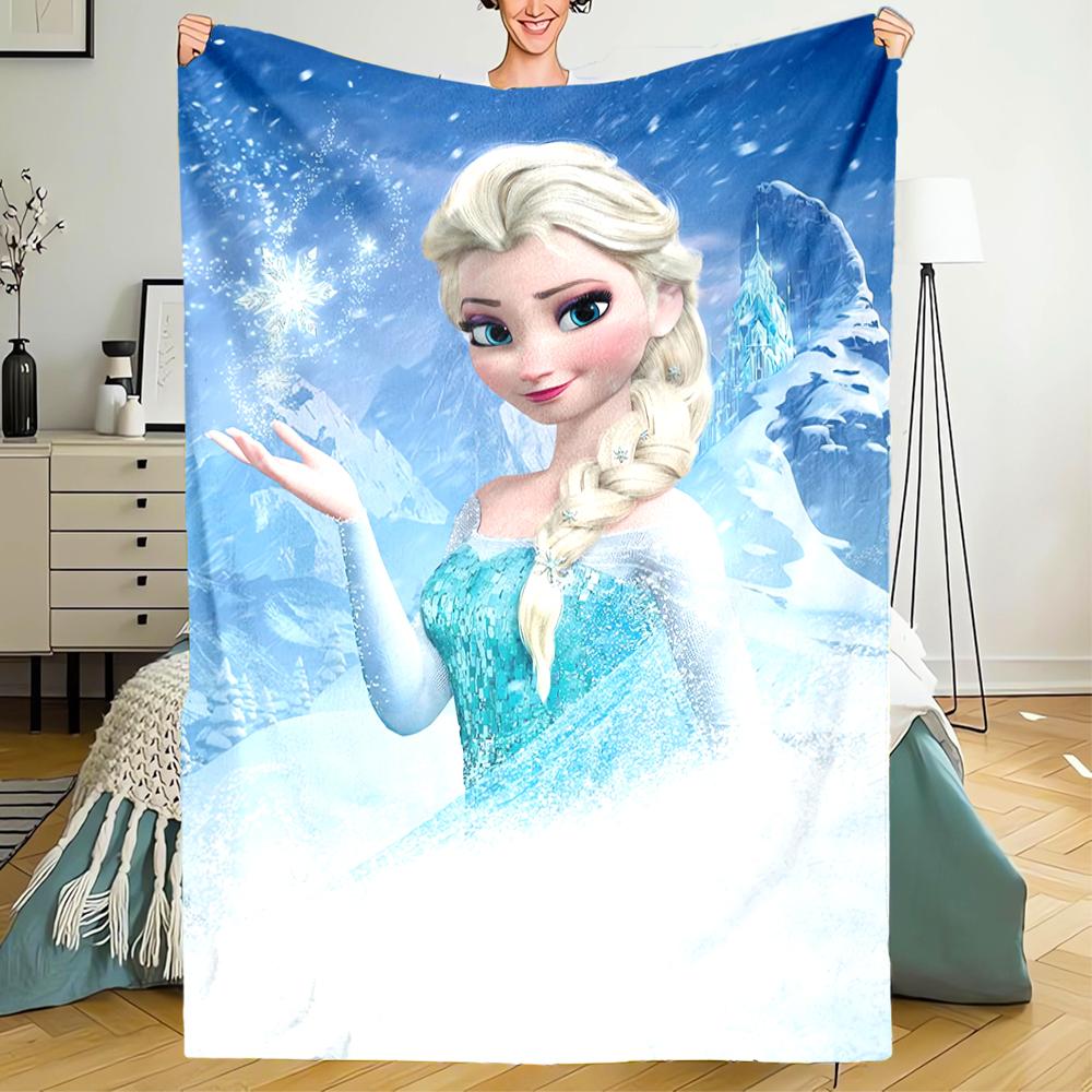 Elsa Theme Printed Blanket - Perfect for Couch, Bed, Travel & Outdoor Use | Machine Washable, Cozy & Durable.