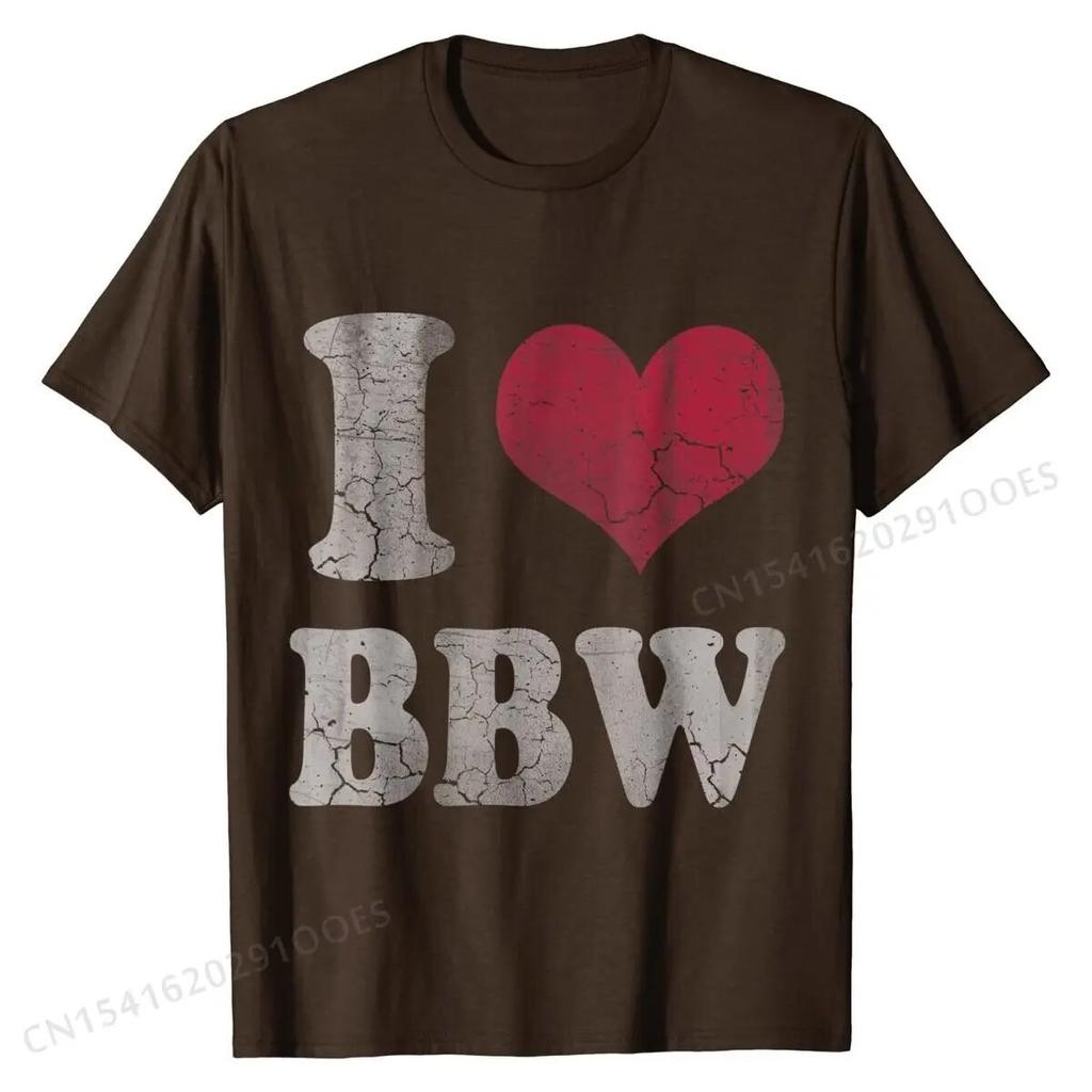 I Heart BBW T-Shirt Big Beautiful Women Shirt Cotton T Shirt Custom Cute Street Top T-shirts Unisex