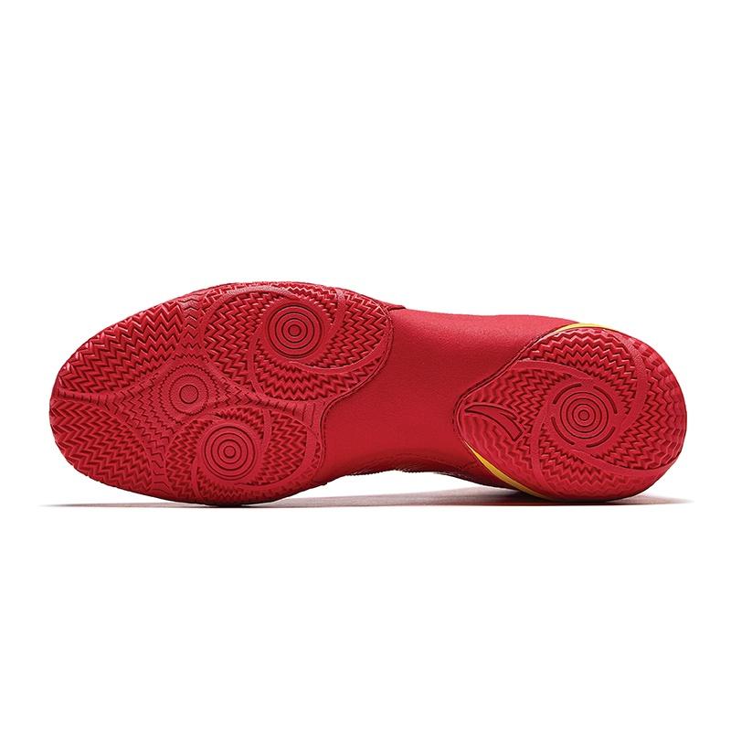 Anta Slip Resistant Abrasion Resistant High top Training Shoes Men's Red Gold 412440103-5