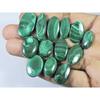 13Pcs Natural Green Malachite Oval Cabochon Loose Gemstone 190Cts. Lot C-476