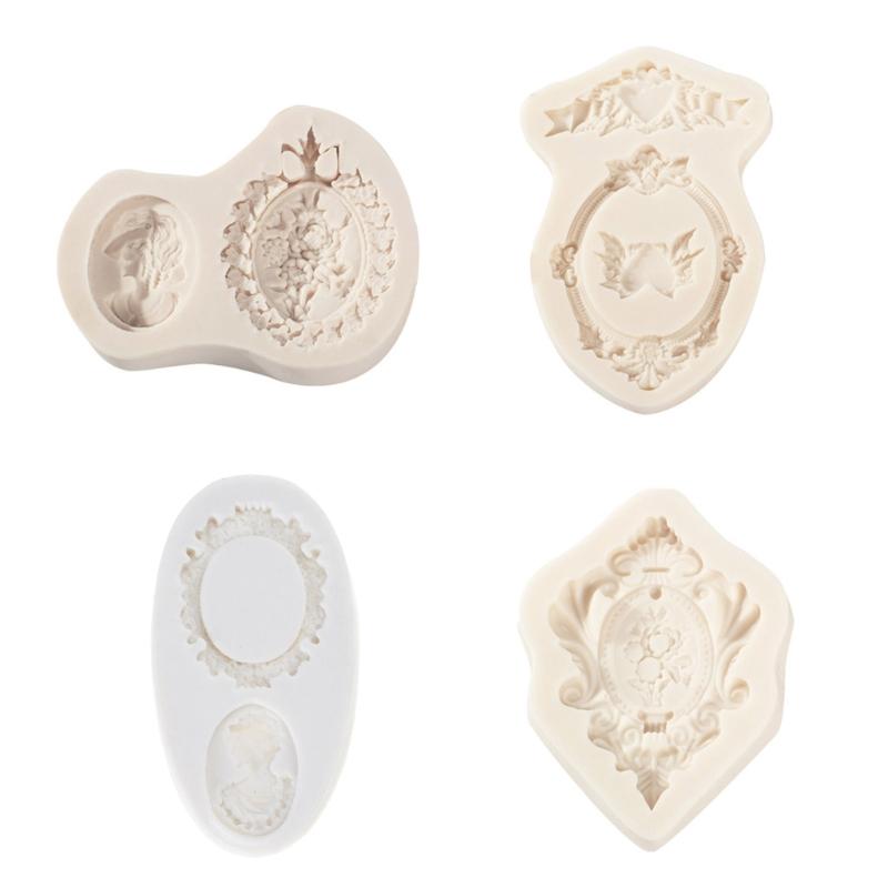 Unique Frame Silicone molds Photo Frame Fondant Molds Embossed Photo Frame Cake Decorations Molds Easy to Clean