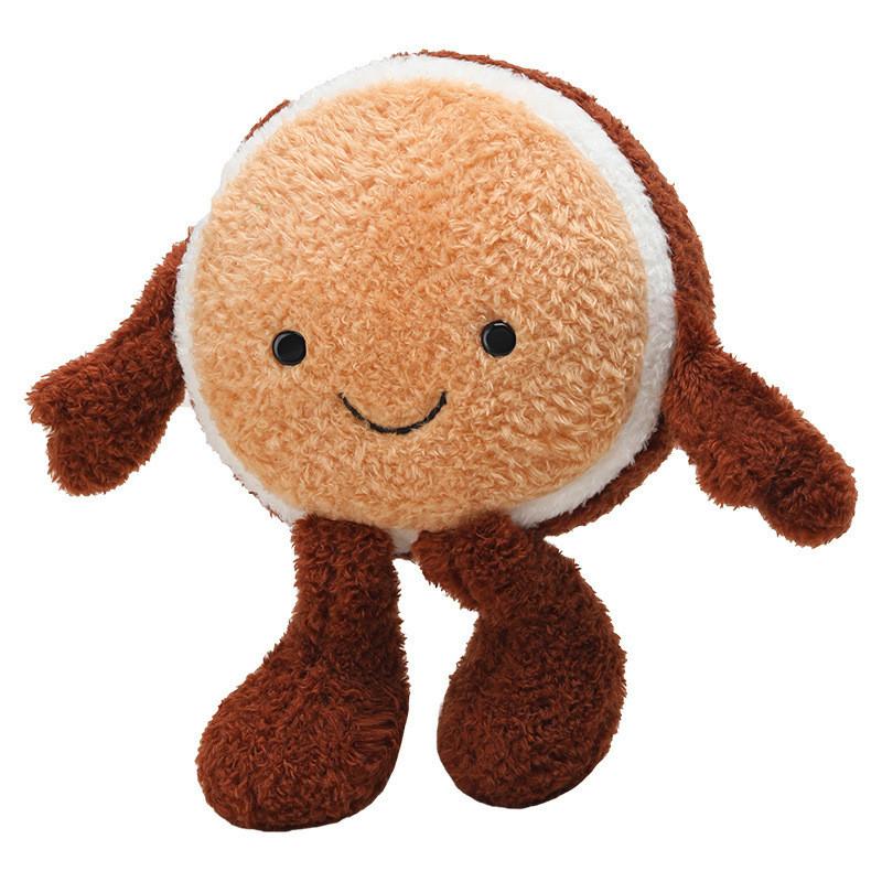 Egg Hamburger Toast Tart Plush Toy Soft Stuffed Doll Desk Decor Creative Gift