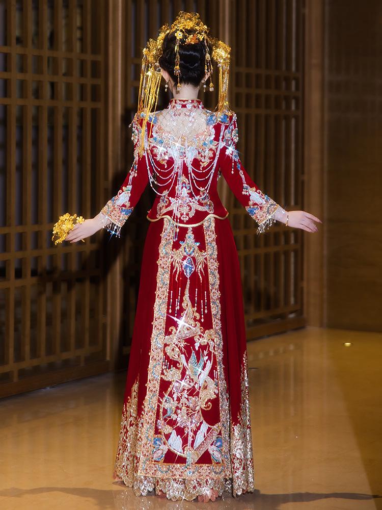 Rochie Xiuhe de Nuntă Chineză Dragon & Phoenix High-End 2025
